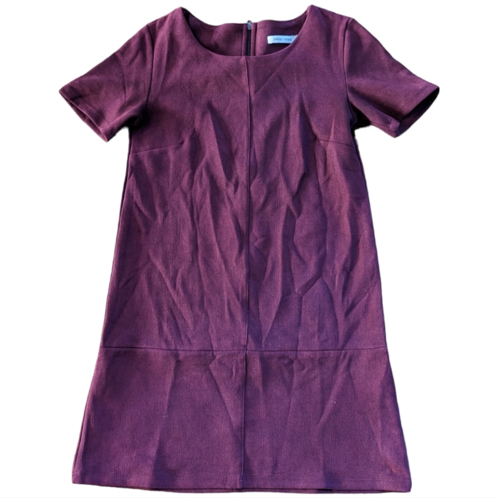 Nordstrom Burgundy Faux-Suede Shift Dress